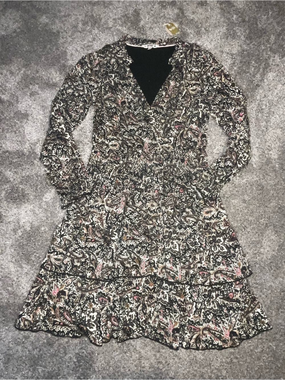 Fat Face UK Dress Womens Size 8R Multi Color Floral Tiered Flowey NWT